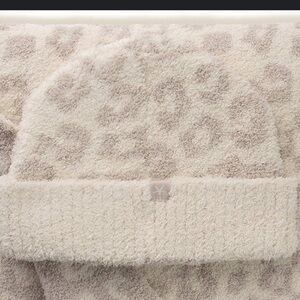 Barefoot Dreams CozyChic Cream and Tan Beanie Hat